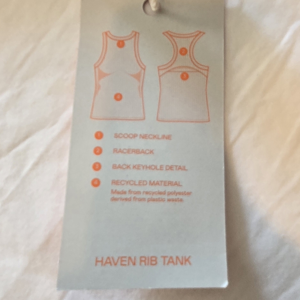 2 Ribbed Tank Scoop Neck Racerback Keyhole Size Large Haven NWT - Picture 13 of 13